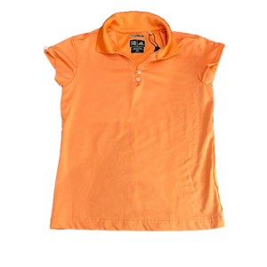Adidas Girls Climacool Active Golf Tennis Polo T Shirt Orange Sz M 10-12 NWOT